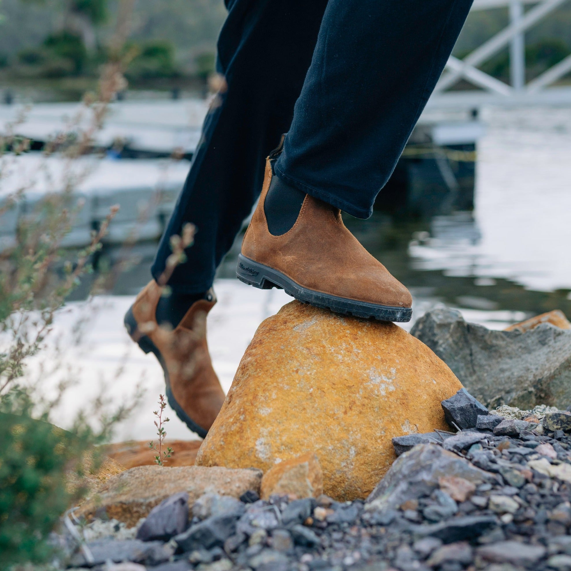 Blundstone 1911 - Women's Men's Chelsea boots - Suede - Tobacco - Brown