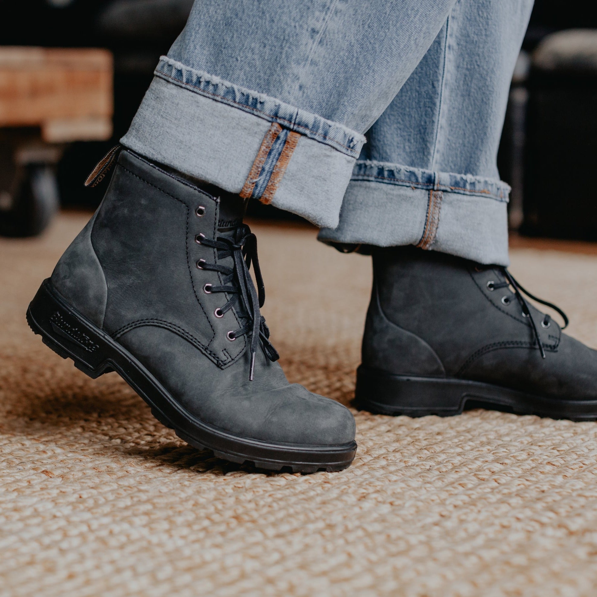 Blundstone 1931 Buty Sznurowane Damskie Męskie Rustic Black Kolor Czarny