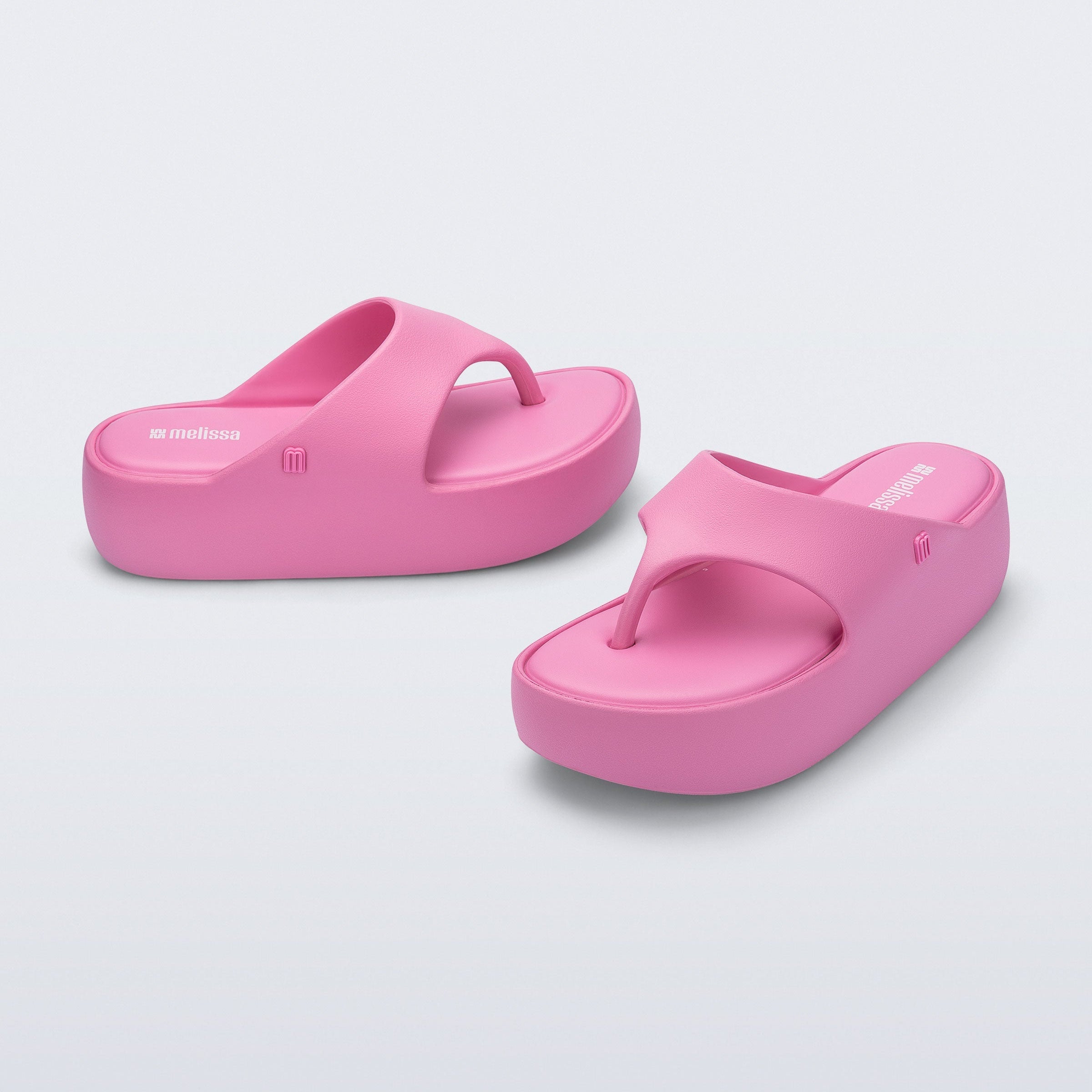 Melissa Free Platform Thong Ad Pink Klapki Damskie Na Platformie Różowe