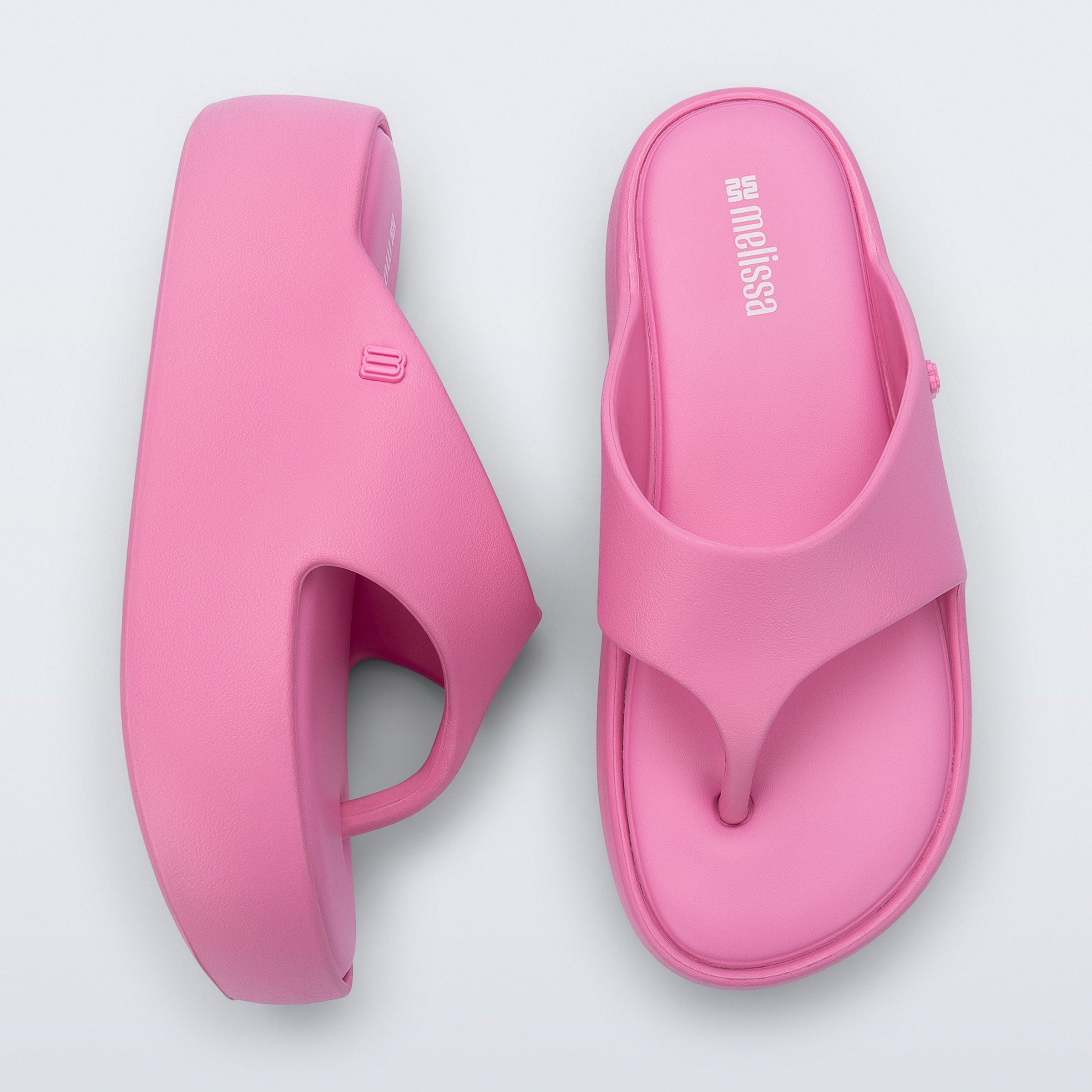Melissa Free Platform Thong Ad Pink Klapki Damskie Na Platformie Różowe