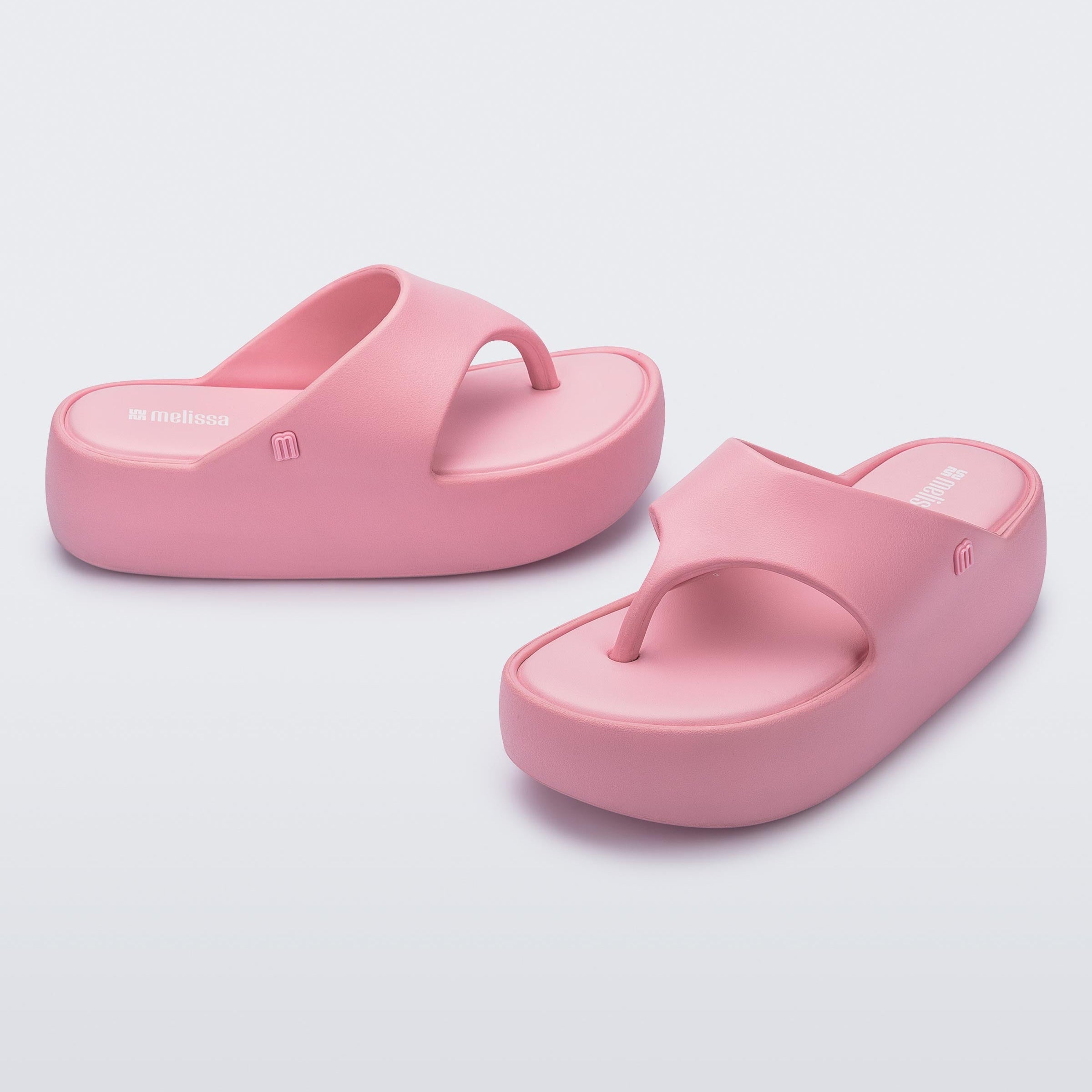 Melissa Free Platform Thong Ad Light Pink Klapki Damskie Na Platformie Różowe