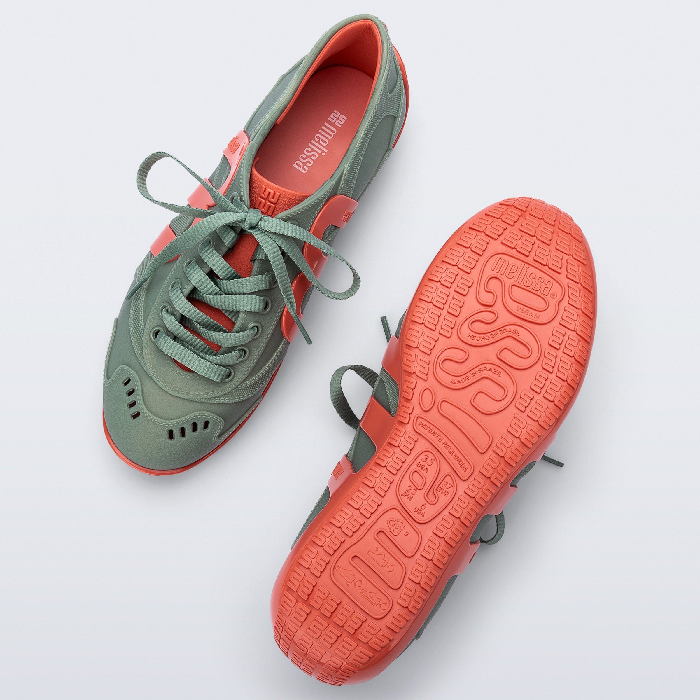 Melissa Motion Orange/ Green Sneakersy Damskie Zielone