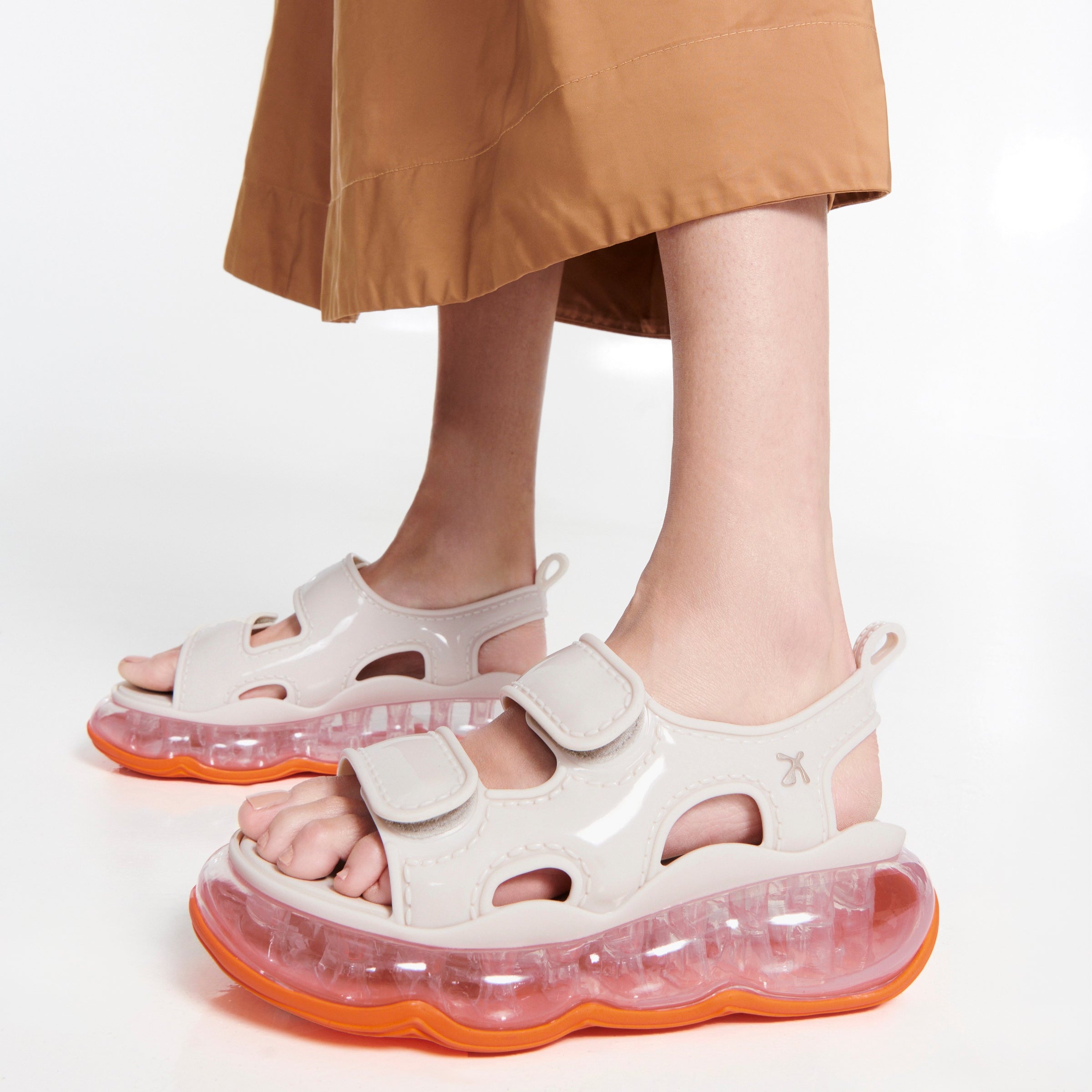 Melissa Futura Ad Beige/ Orange Sandały Damskie Beżowe