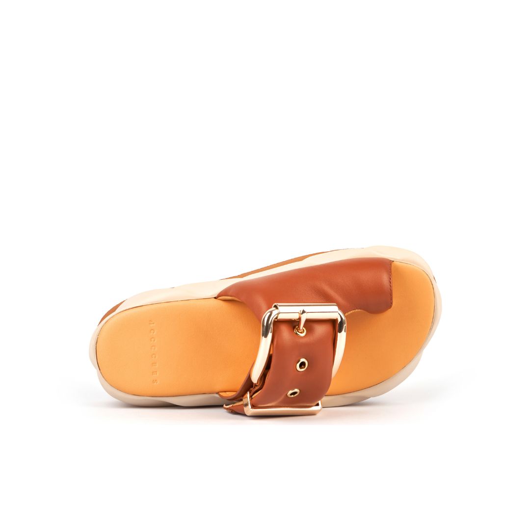 4CCCCEES Mellow Glow Brown Klapki Damskie Na Platformie Brązowe