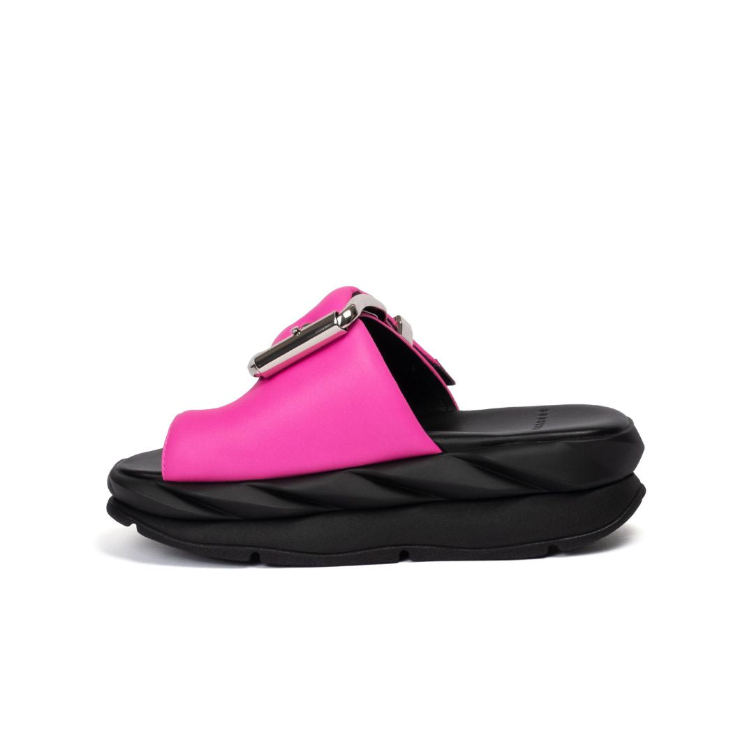 4CCCCEES Mellow Glow Fushia Klapki Damskie Na Platformie Różowe