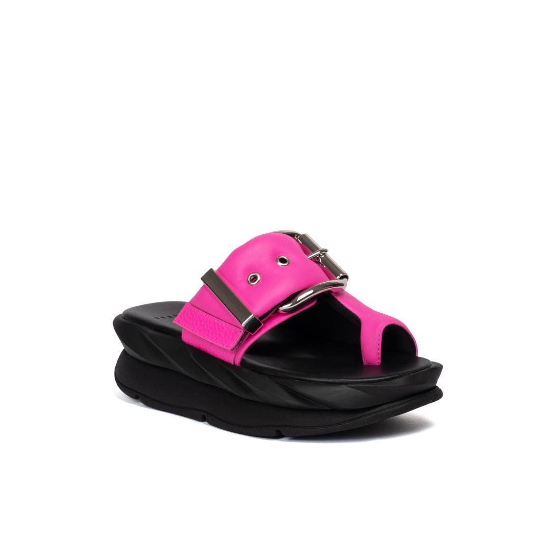 4CCCCEES Mellow Glow Fushia Klapki Damskie Na Platformie Różowe