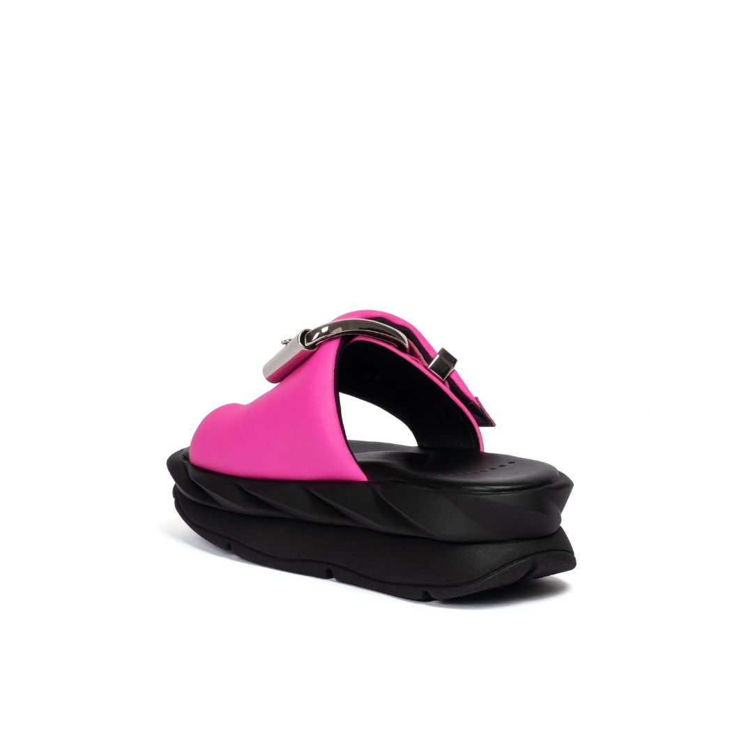 4CCCCEES Mellow Glow Fushia Klapki Damskie Na Platformie Różowe