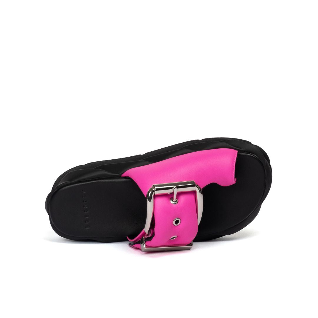 4CCCCEES Mellow Glow Fushia Klapki Damskie Na Platformie Różowe