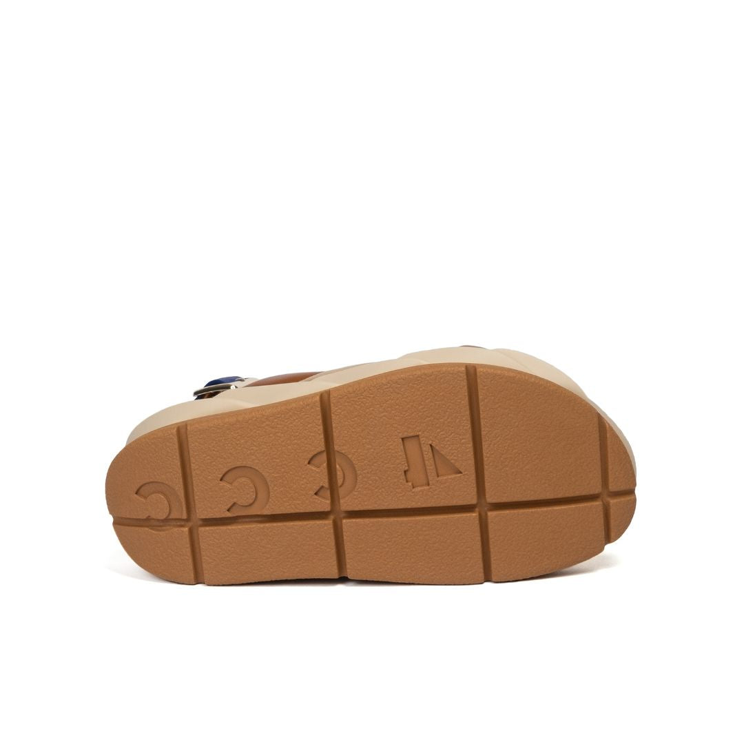 4CCCCEES Mellow Mela Tan Sandały Damskie Na Platformie Brązowe