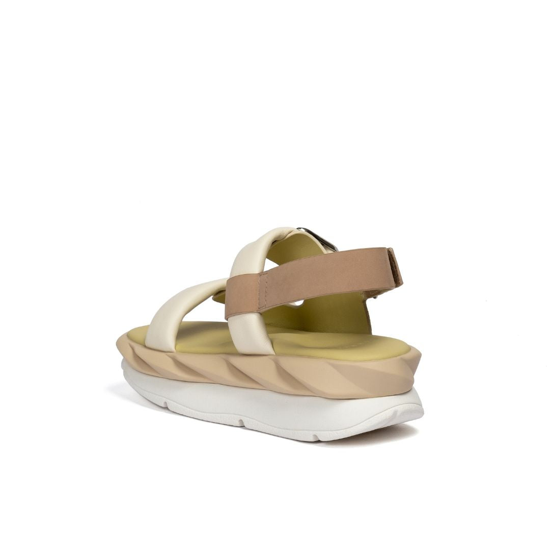 4CCCCEES Mellow Vita Cream Sandały Damskie Na Platformie Kremowe