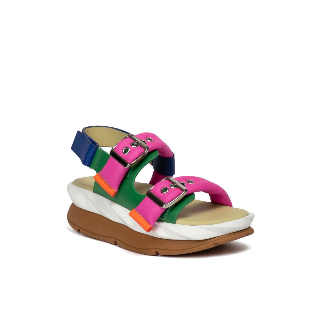 4CCCCEES Mellow Vita Garden Sandały Damskie Na Platformie Wielokolorowe