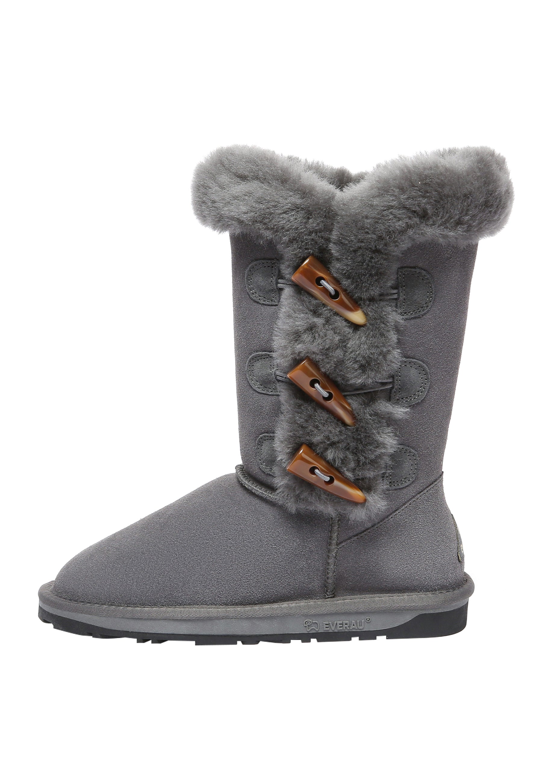 EVERAU Ashy Grey Tall Boots Botki Szare