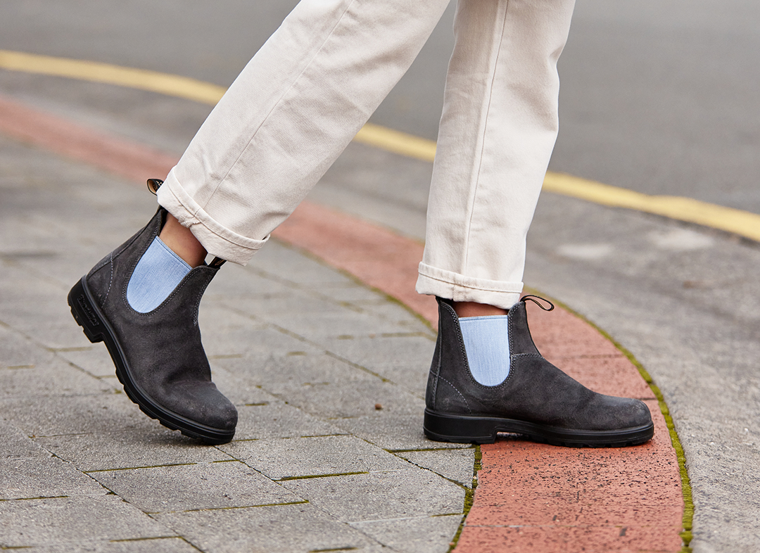 Blundstone 2209 Sztyblety Damskie Męskie Zamszowe Steel Grey Kolor Stalowy Szary