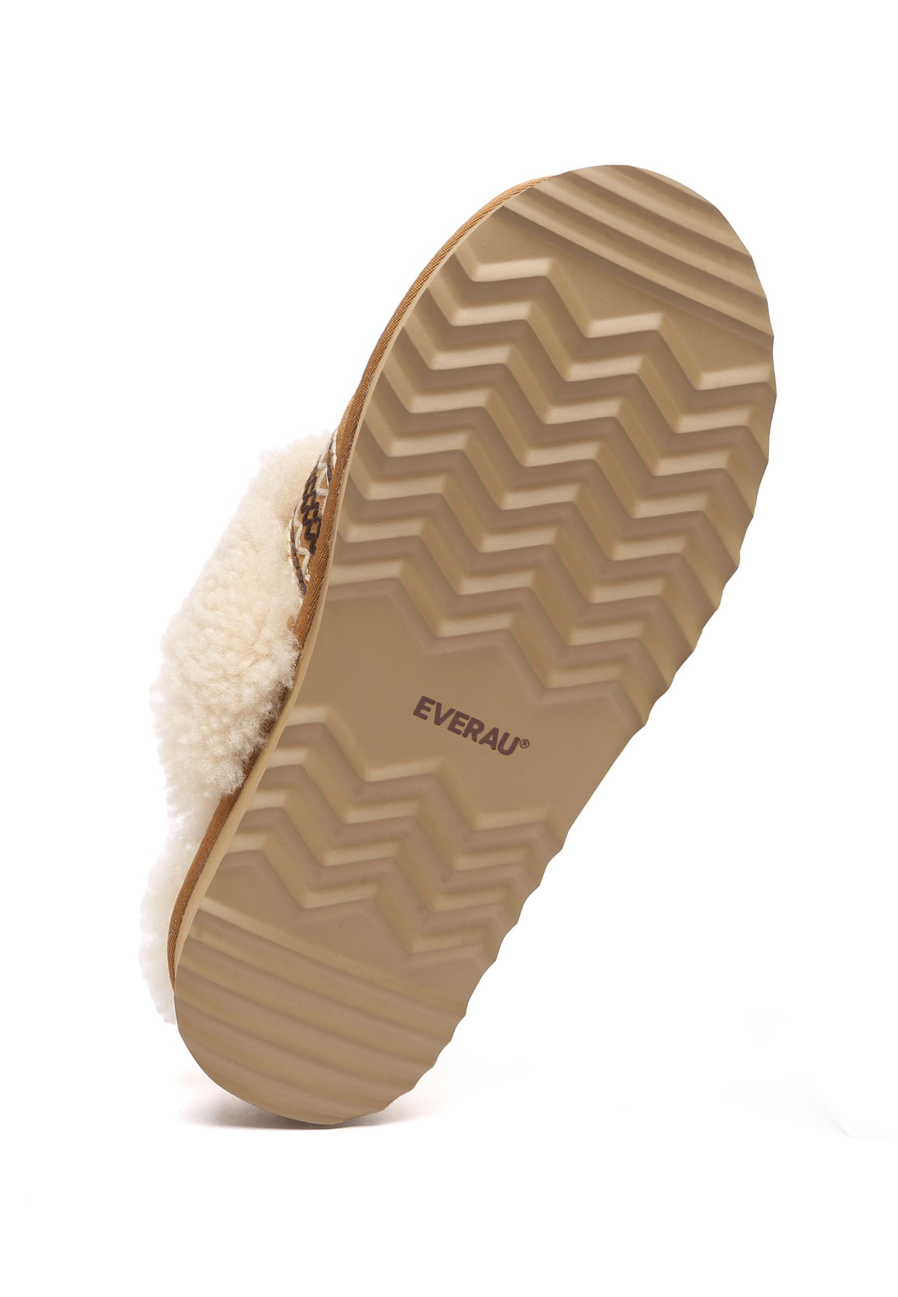 EVERAU Crake Chestnut Platform Slippers Kapcie Brązowe