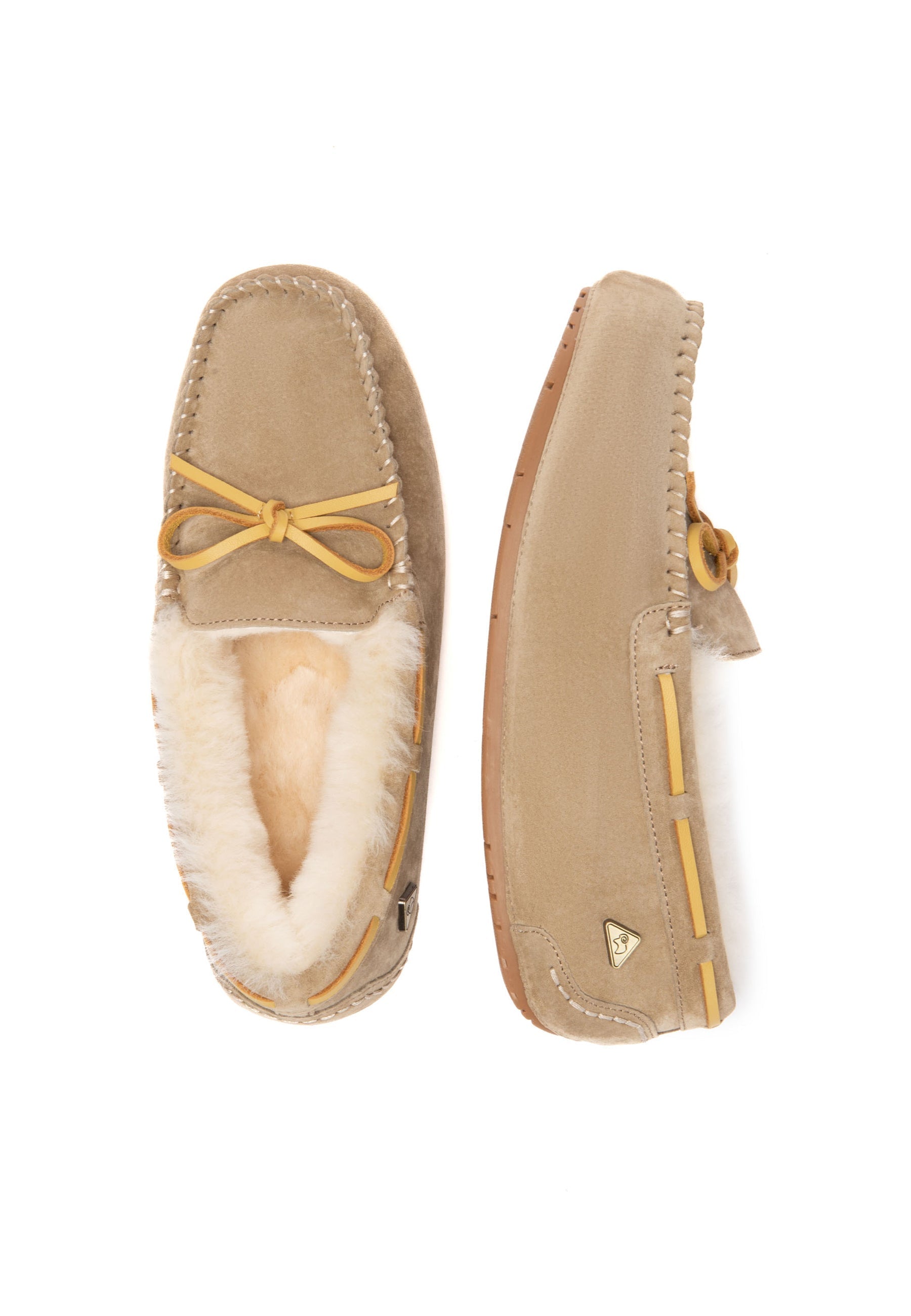 EVERAU Crested Leather Loafers Loafersy Brązowe