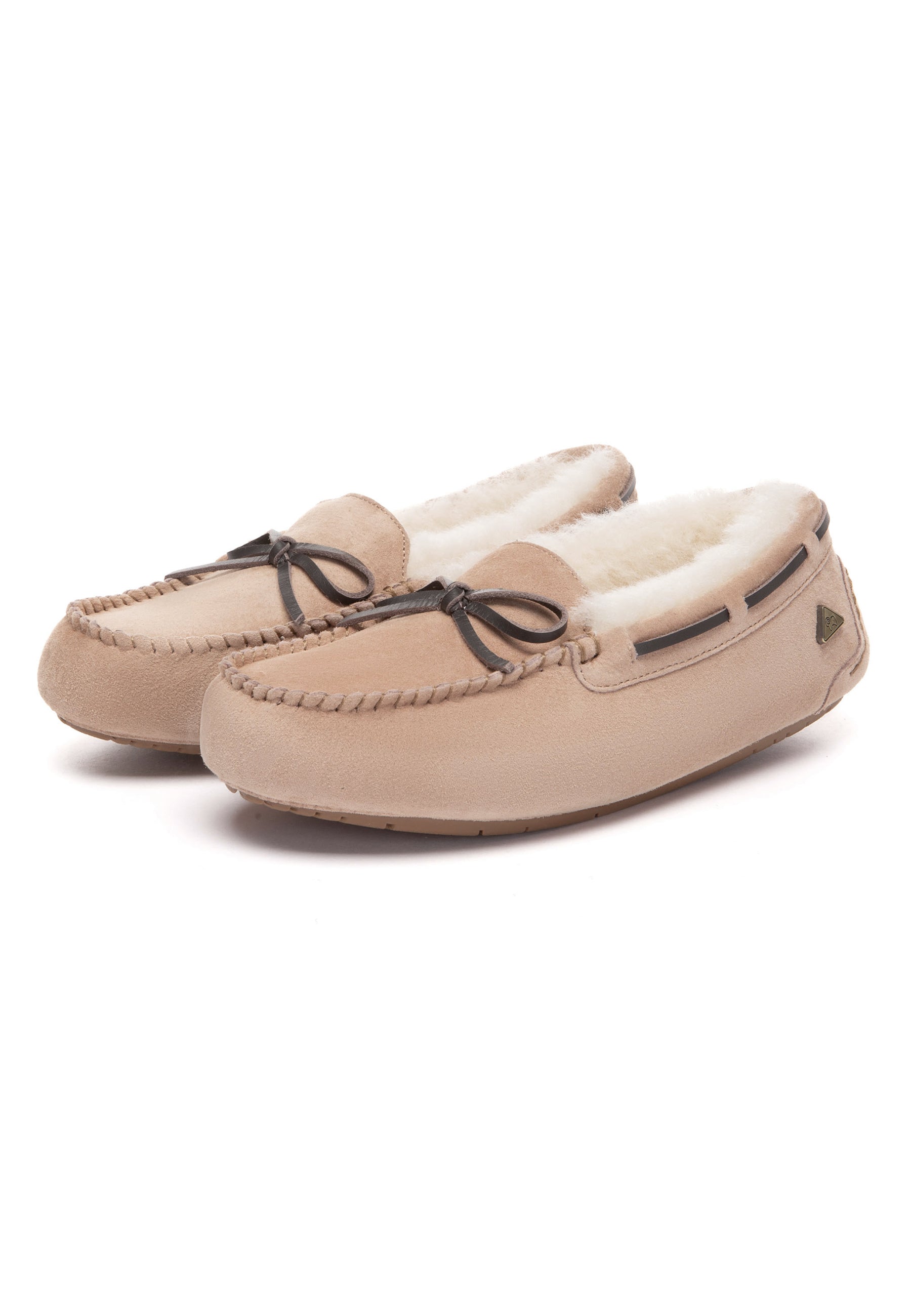 EVERAU Crested Leather Loafers Loafersy Brązowe