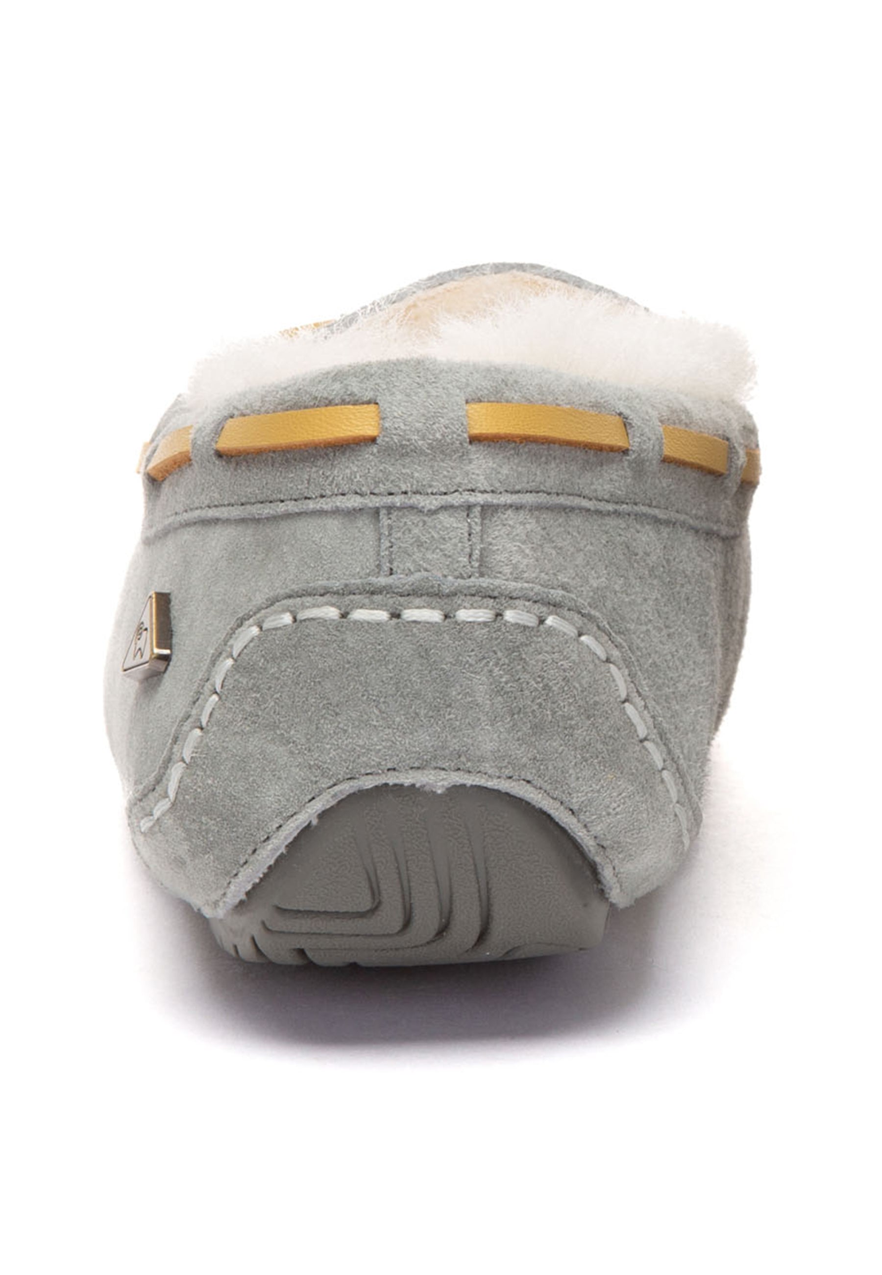 EVERAU Crested Leather Loafers Loafersy Szare