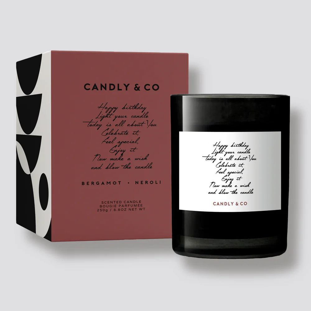 Candly & Co Świeca zapachowa No. 5 Bergamotka / Neroli Happy Birthday