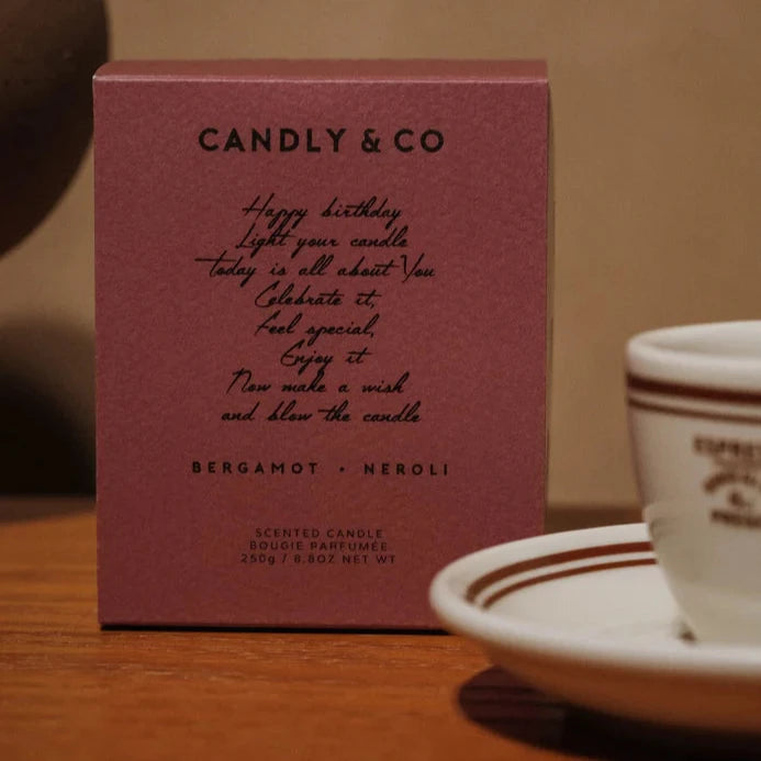 Candly & Co Świeca zapachowa No. 5 Bergamotka / Neroli Happy Birthday