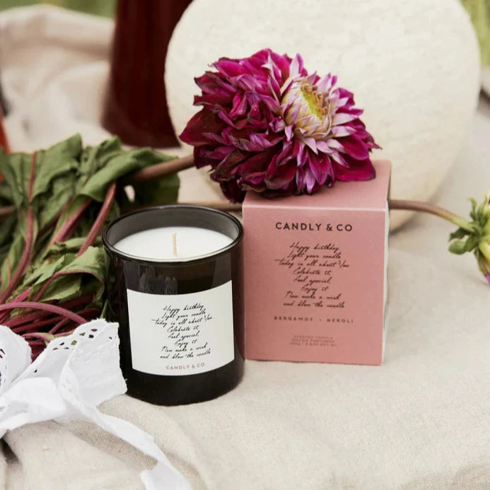Candly & Co Świeca zapachowa No. 5 Bergamotka / Neroli Happy Birthday