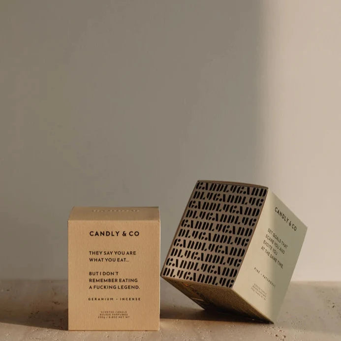 Candly & Co Świeca zapachowa No. 1 Geranium / Kadzidło They say you are what you eat