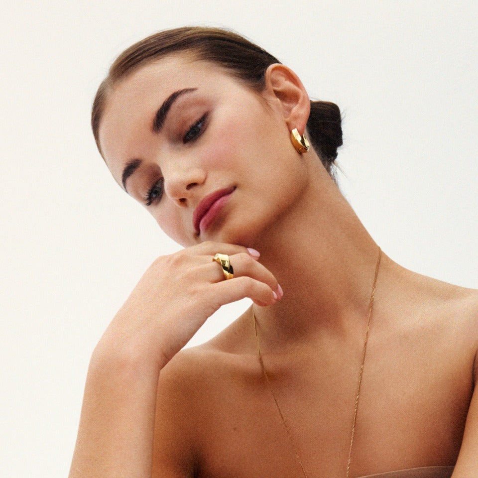 Edblad Kolczyki Helix Hoops L Gold