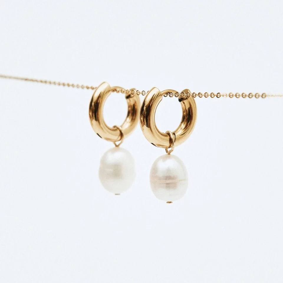Edblad Kolczyki Perla Hoops L Gold