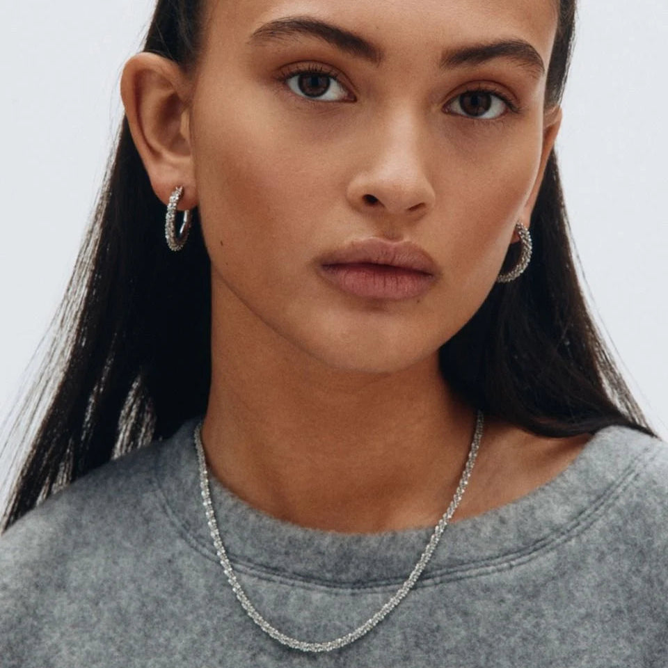 Edblad Kolczyki Tinsel Creoles L Steel