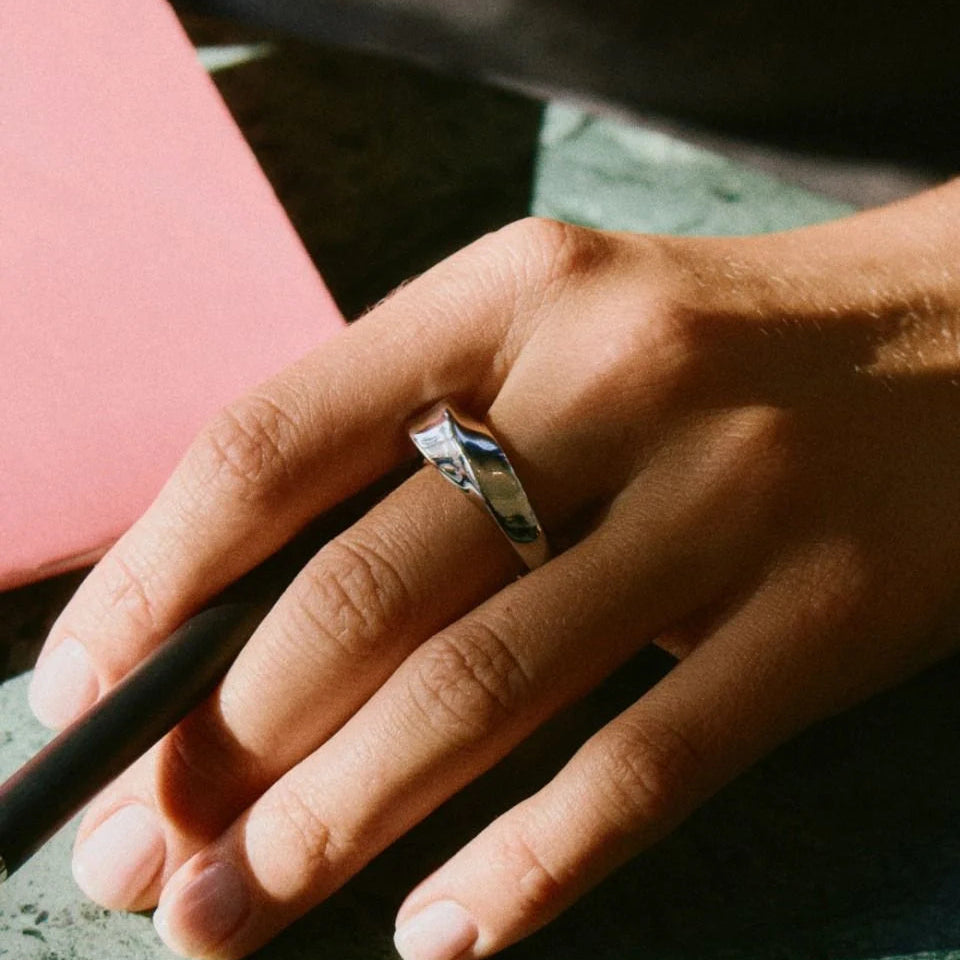 Edblad Pierścionek Helix Ring Steel