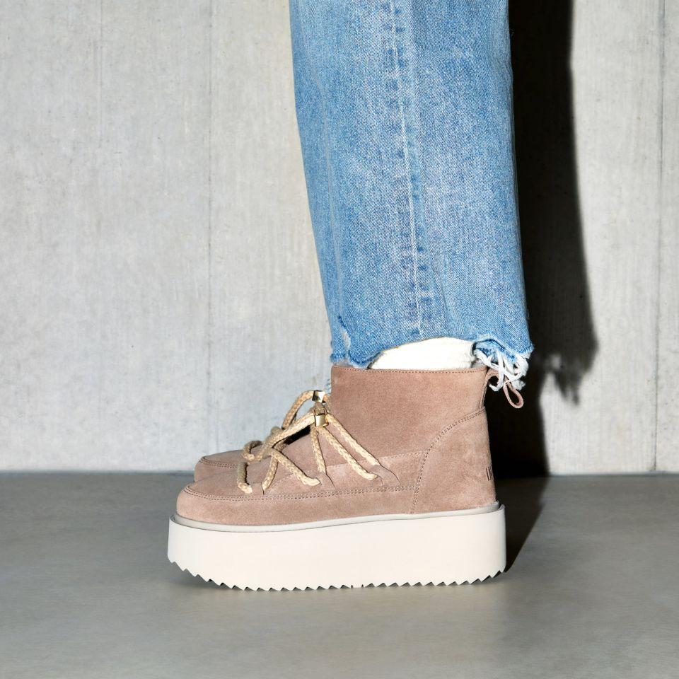 INUIKII Buty Damskie Classic Low Platform Beige