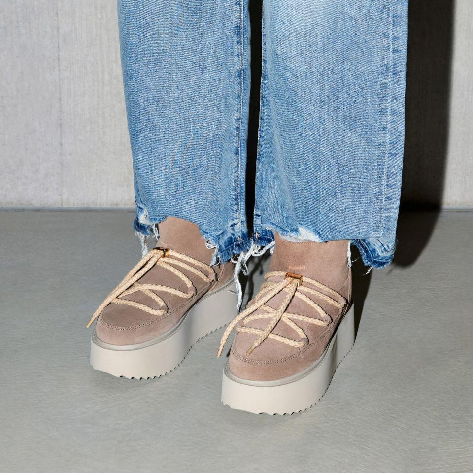 INUIKII Buty Damskie Classic Low Platform Beige