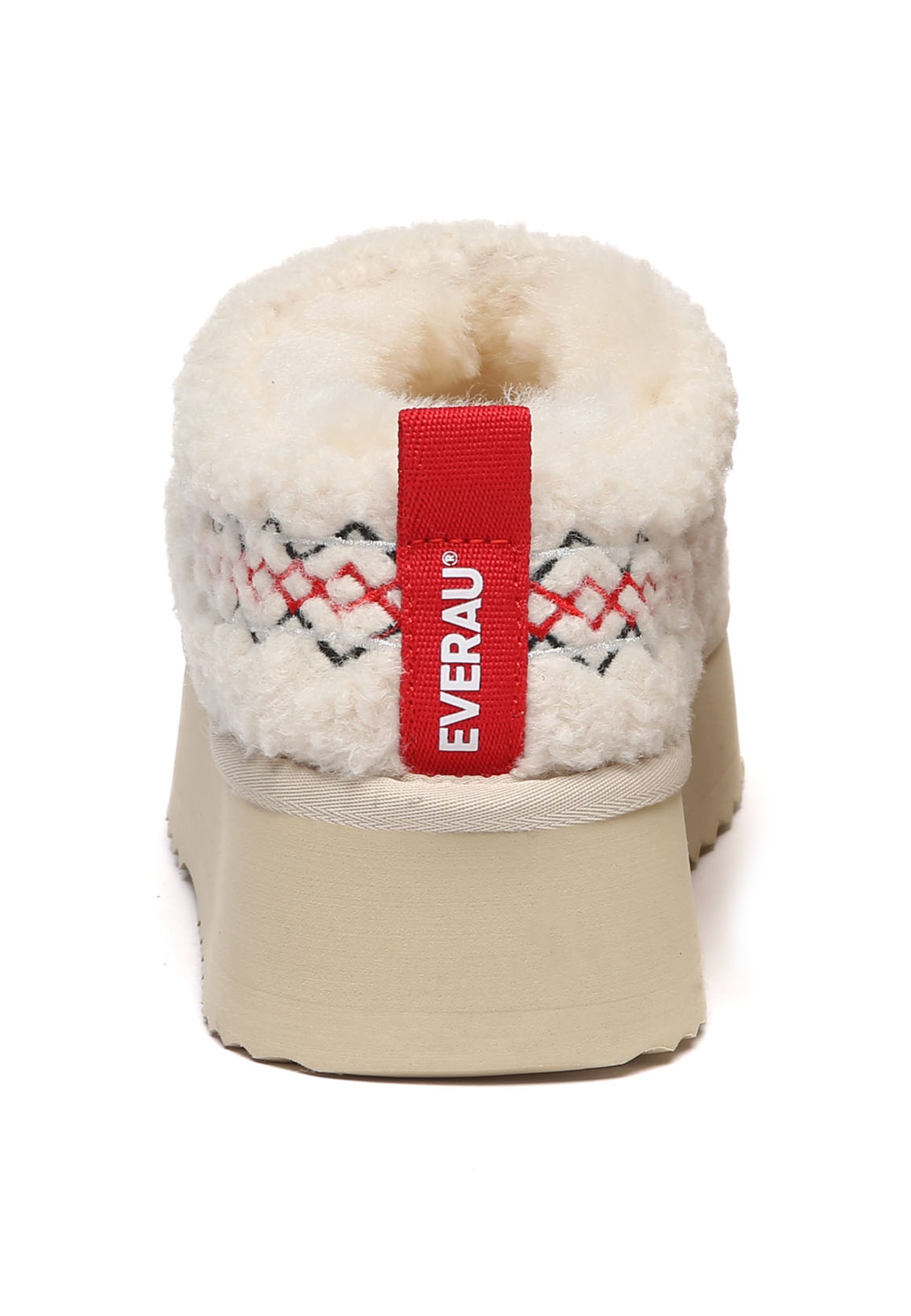 EVERAU Lewin Sand Plush Platform Slippers Kapcie Piaskowe