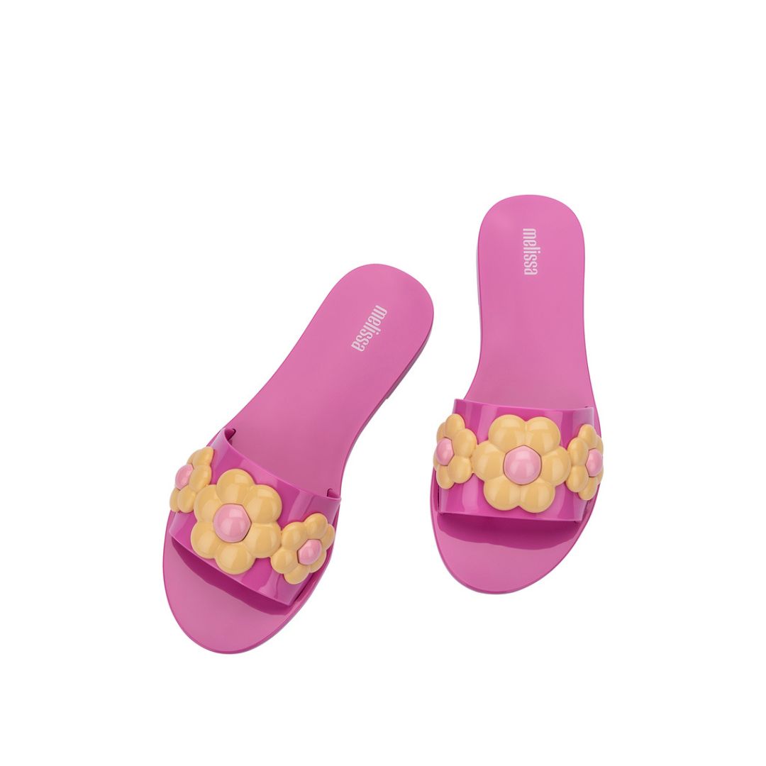 Melissa Babe Spring Ad Fucsia Yellow Klapki Damskie Fioletowe Żółte