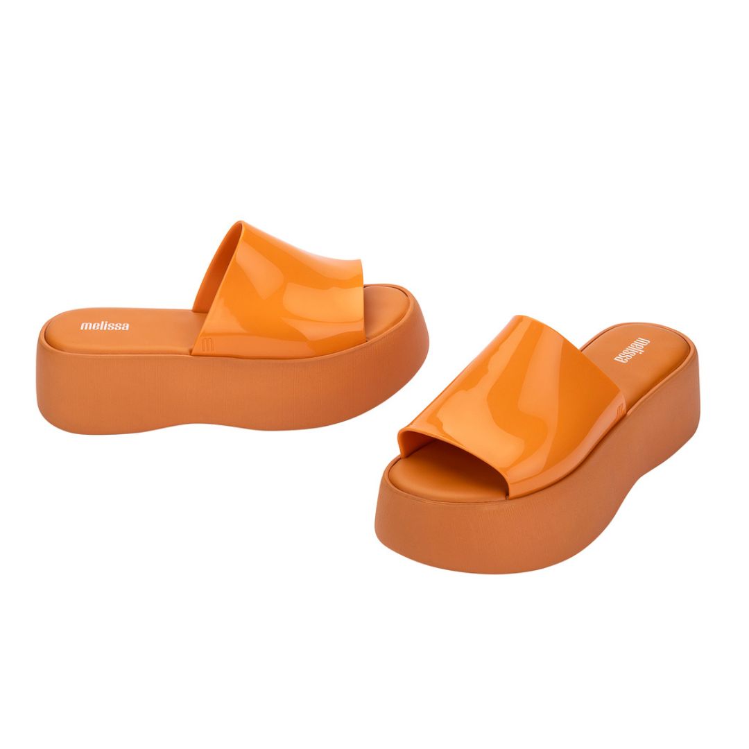 Melissa Becky Ad Orange Klapki Na Platformie Damskie Pomarańczowe