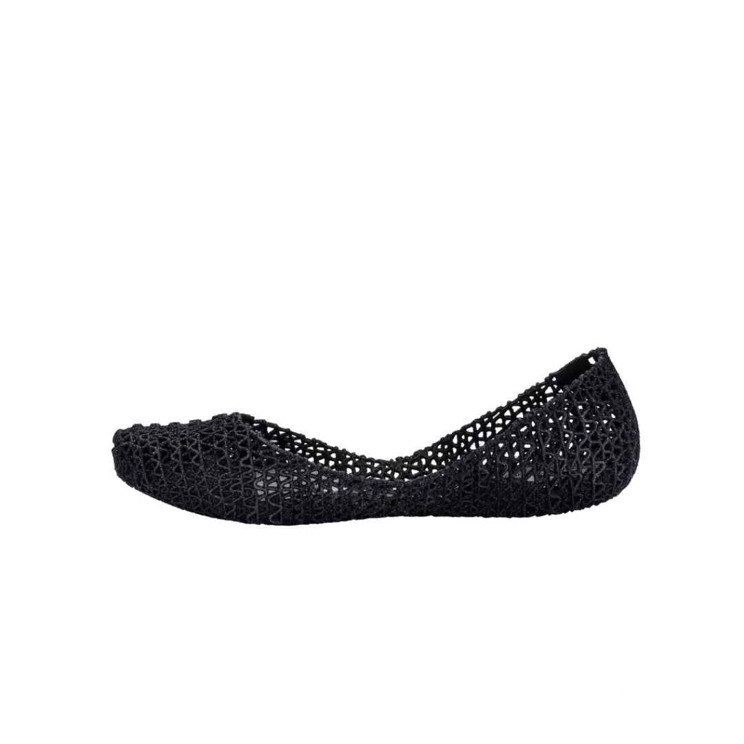 Melissa Campana Papel VII AD Black Glitter Baleriny Damskie Czarne