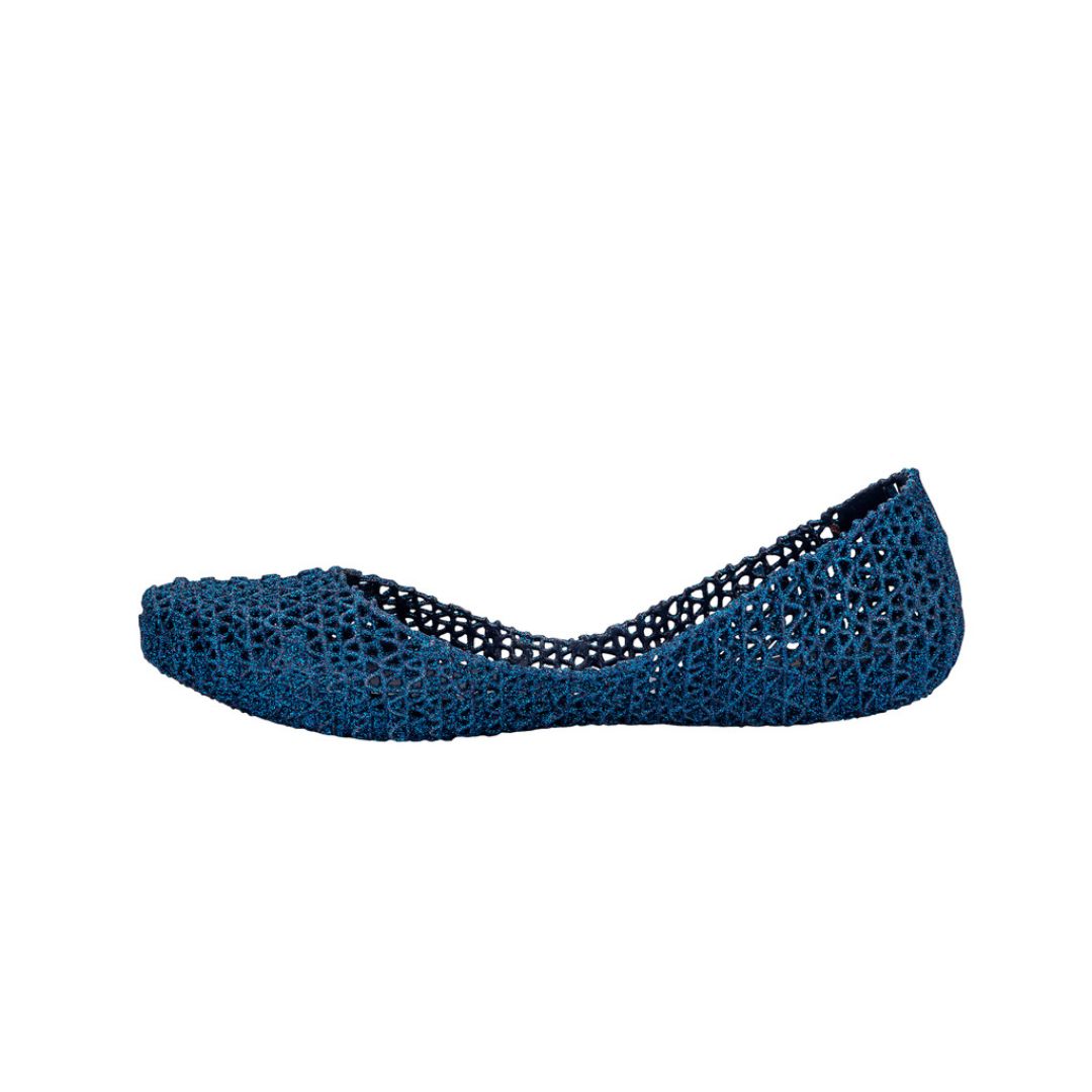 Melissa Campana Papel VII AD Dark Blue Glitter Baleriny Damskie Niebieskie