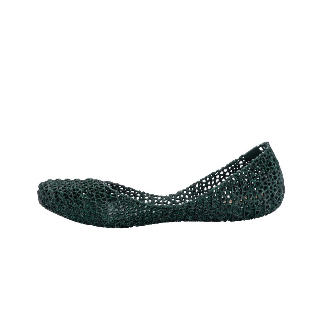 Melissa Campana Papel VII AD Green Glitter Baleriny Damskie Zielone