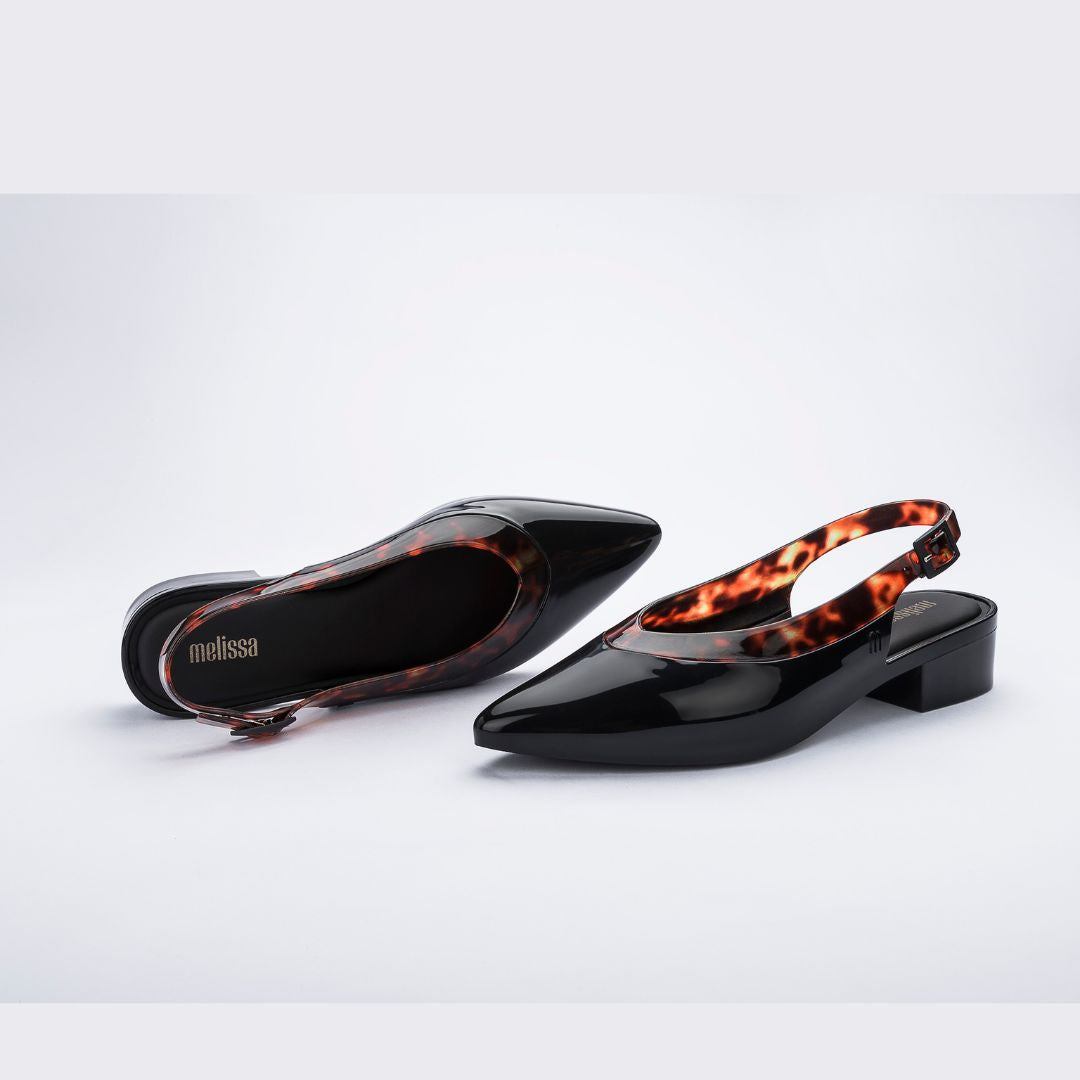 Melissa Cleo Heel Ad Black Tortoise Szpilki Damskie Czarne