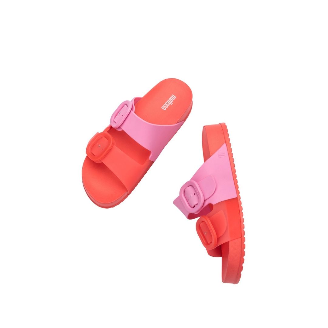 Melissa Cozy Slide Ad Red Pink Klapki Damskie Czerwone Różowe