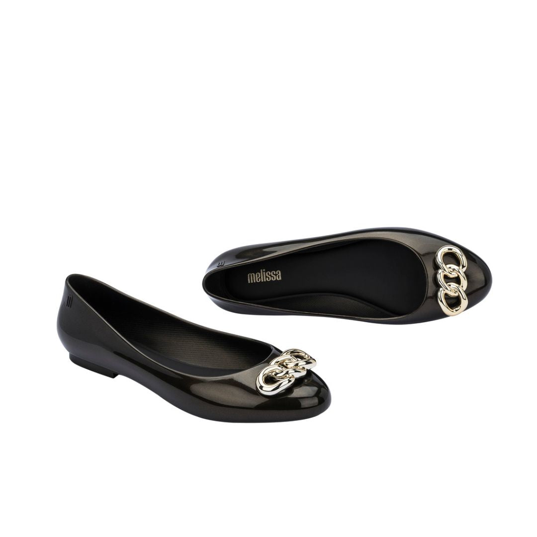 Melissa Doll VII Ad Black Gold Baleriny Damskie Czarne