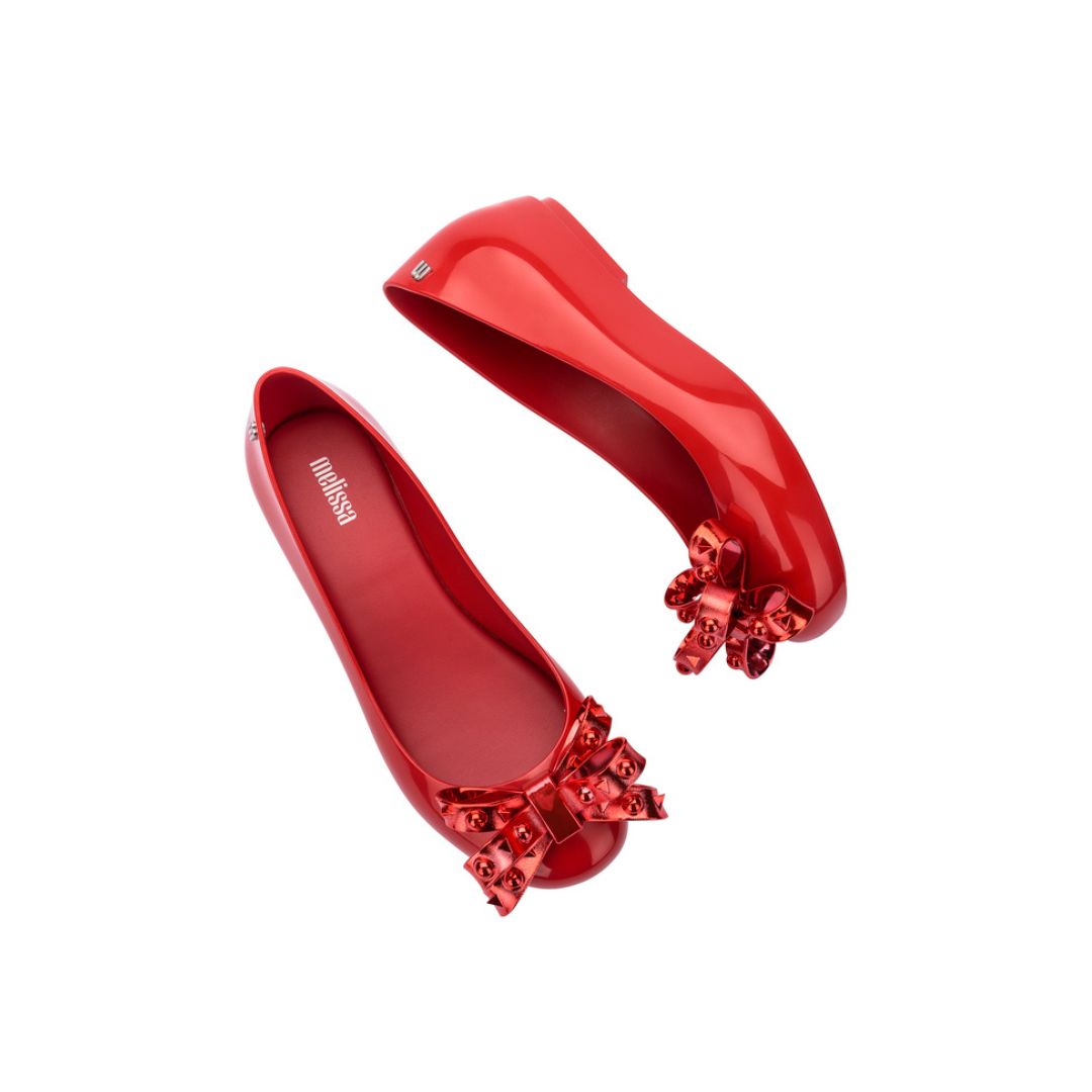 Melissa Dora III Ad Red Baleriny Damskie Z Kokardką Czerwone
