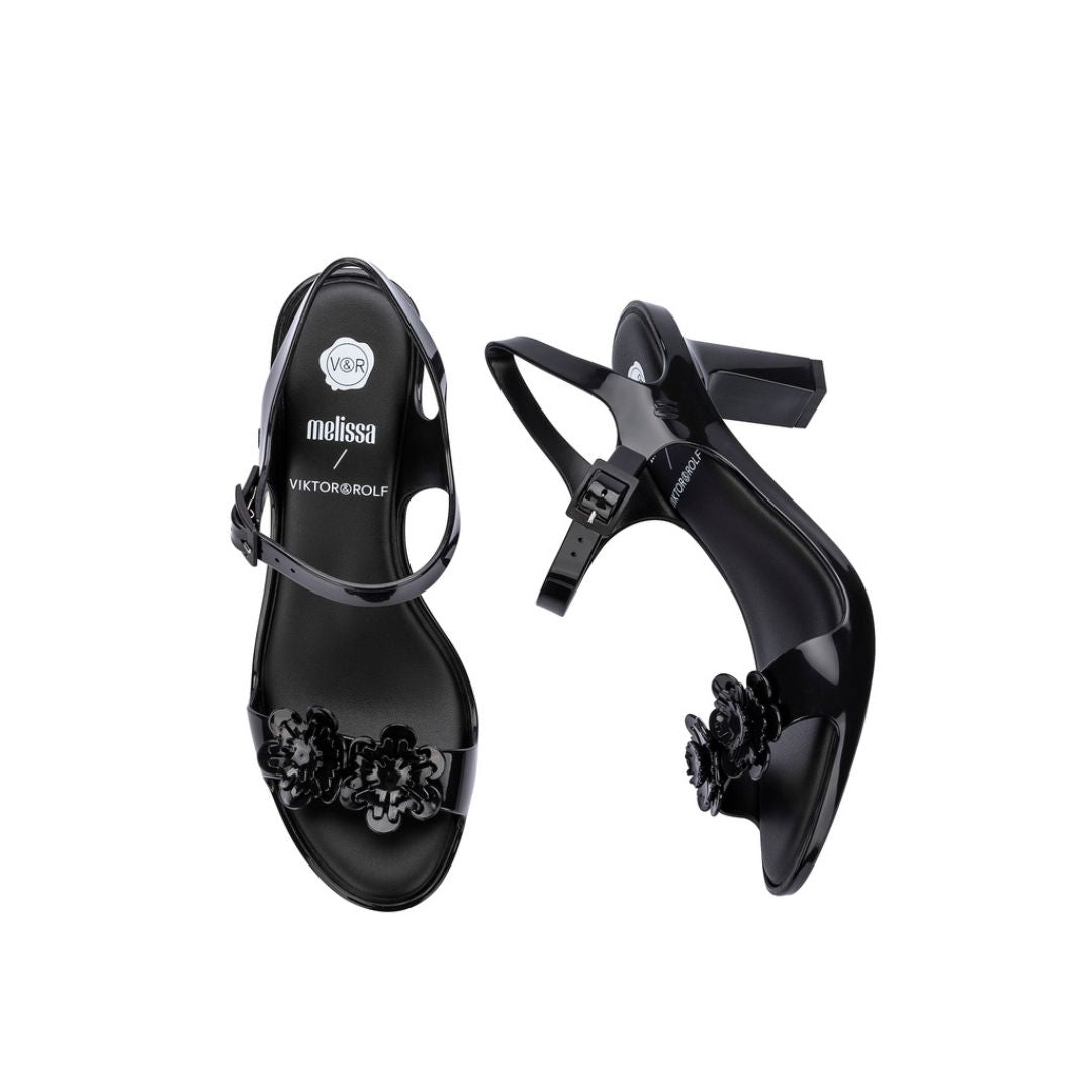 Melissa Lady Emme Blossom + Victor and Rolf Black Buty Na Obcasie Damskie Czarne