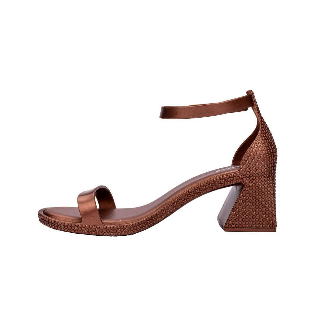 Melissa Lux Heel AD Metallised Copper Sandały Damskie Na Obcasie Miedziane