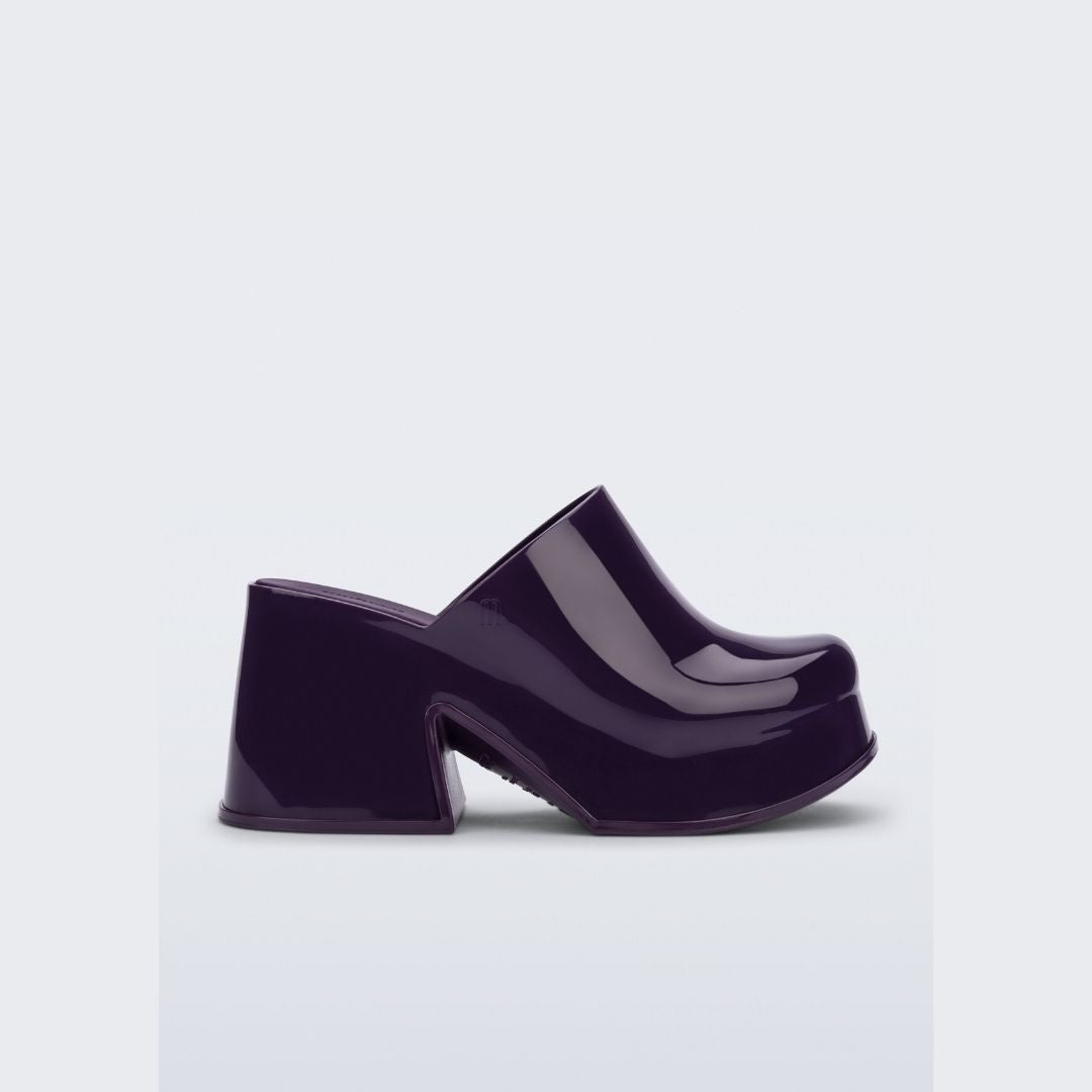 Melissa Mia AD Purple Klapki Na Obcasie Damskie Fioletowe