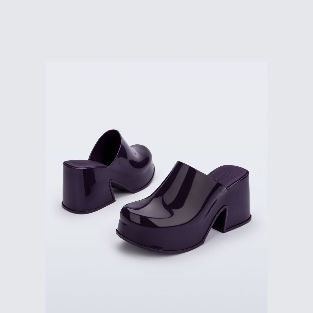 Melissa Mia AD Purple Klapki Na Obcasie Damskie Fioletowe