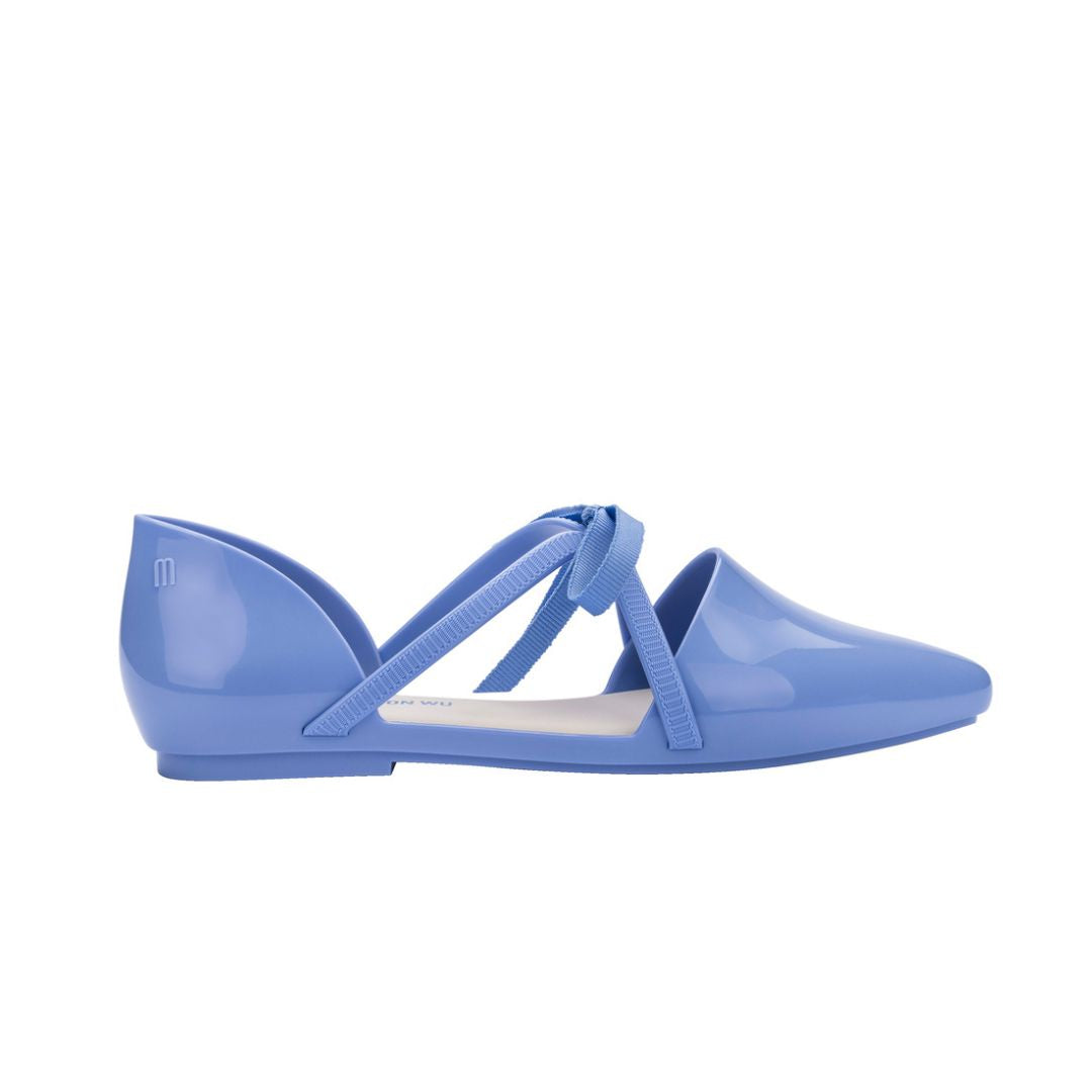Melissa Pointy Stripe Jason Wu Ad Opaque Blue Baleriny Damskie Niebieskie