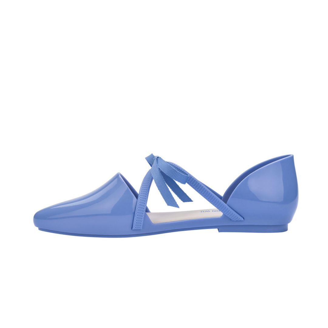 Melissa Pointy Stripe Jason Wu Ad Opaque Blue Baleriny Damskie Niebieskie