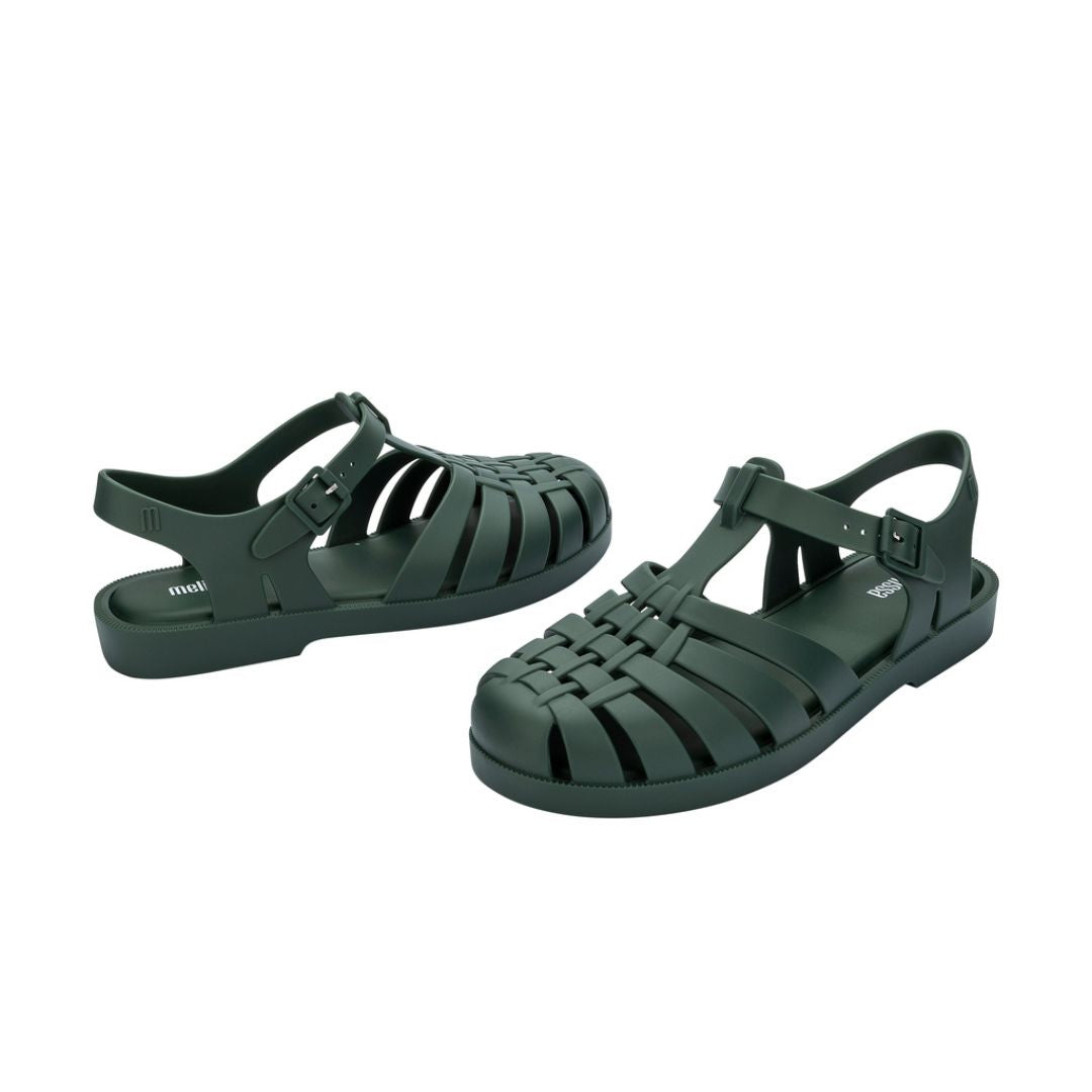 Melissa Possession AD Green Matt Sandały Damskie Zielone Matowe