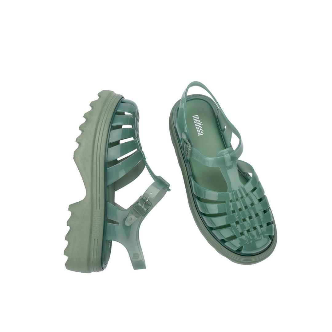 Melissa Possession Platform II AD Green Sandały Na Platformie Damskie Zielone