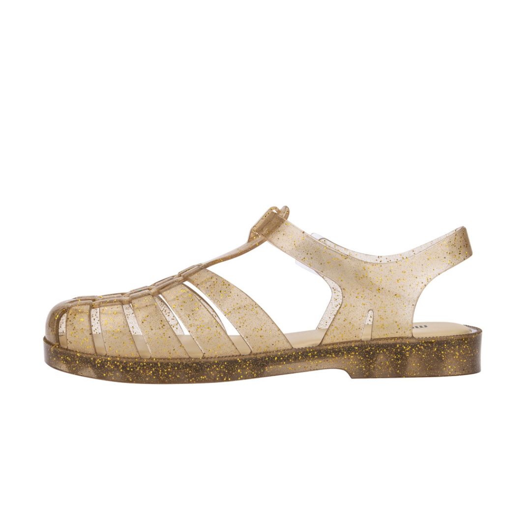 Melissa Possession Shiny AD Gold Glitter Sandały Damskie Złote Brokat